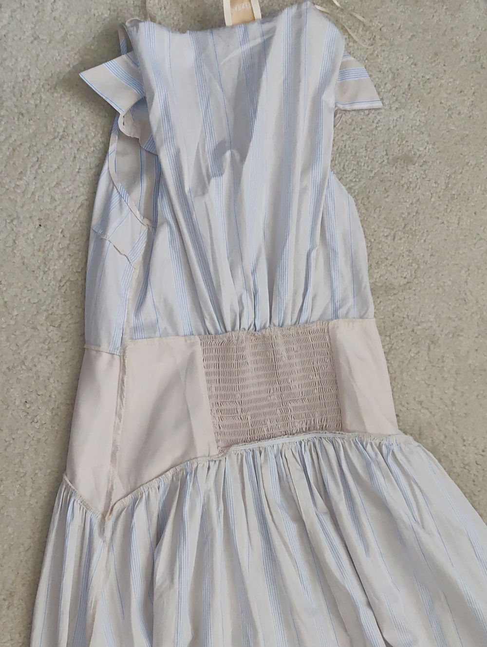 New! Parker Sleeveless Collared Stripe Maxi Dress Y2K Cottagecore Shabby Chic - Picture 6 of 14